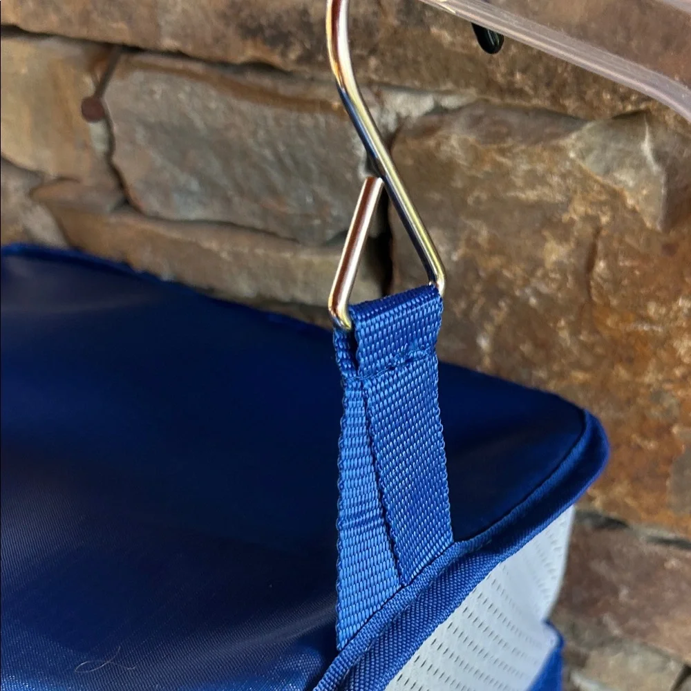 Tabitora Blue Hanging Closet Organizer with 4 Shelves; Folds into small cube;NWT